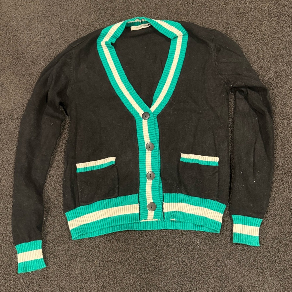 Green Varsity Cardigan